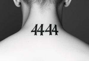 444 number for couples minimalist very small tattoo idea