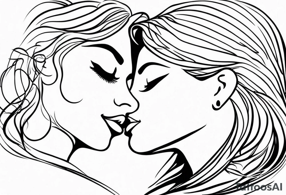 "kiss of life" in cursive tattoo idea