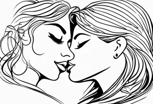 "kiss of life" in cursive tattoo idea