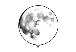 sacred moon tattoo idea