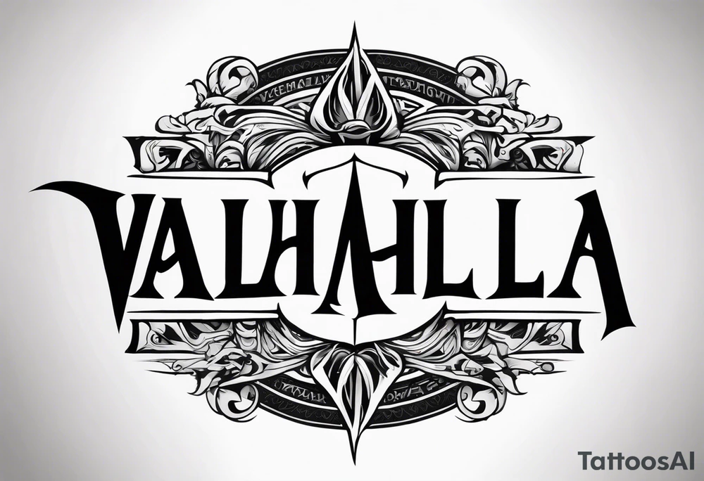 Valhalla sword tattoo idea