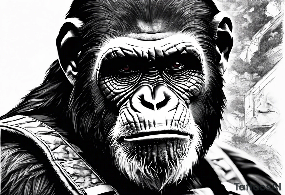 Caesar planet of the apes tattoo idea