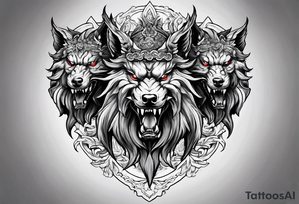 Cerberus greek demon tattoo idea