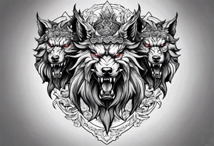Cerberus greek demon tattoo idea