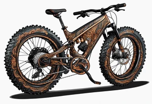 Mountain bike with the frame made of a copperhead body tattoo idea