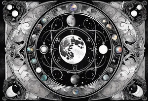 Astrology, Gemini, Natal Chart, angelic, soul mates, vision, planetary, ying yang, the moon, third eye, mystical
armband tattoo idea