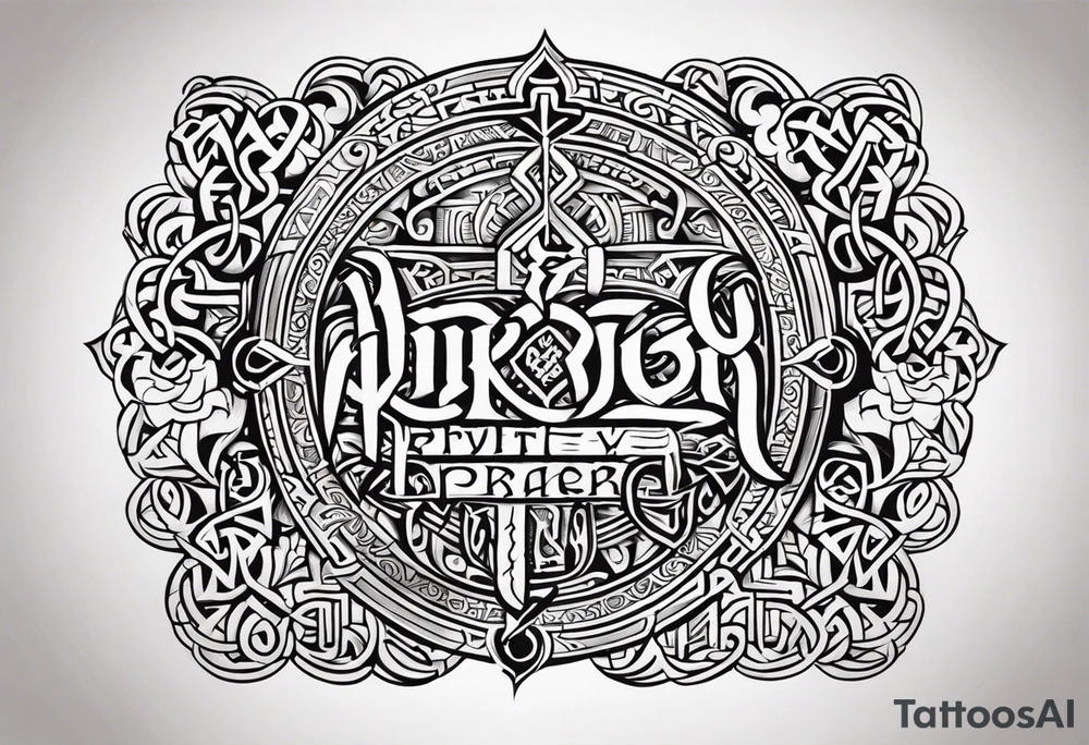 Viking prayer tattoo idea