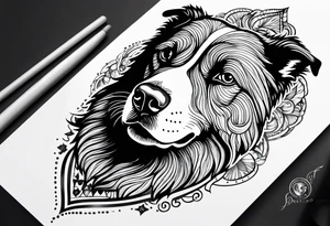 Dog memorial tattoo idea
