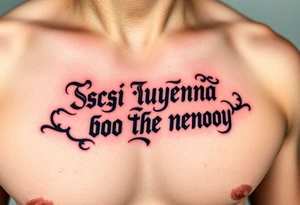 Inscription in Russian in Chthonic style
"Всё хуйня давай по новой" tattoo idea