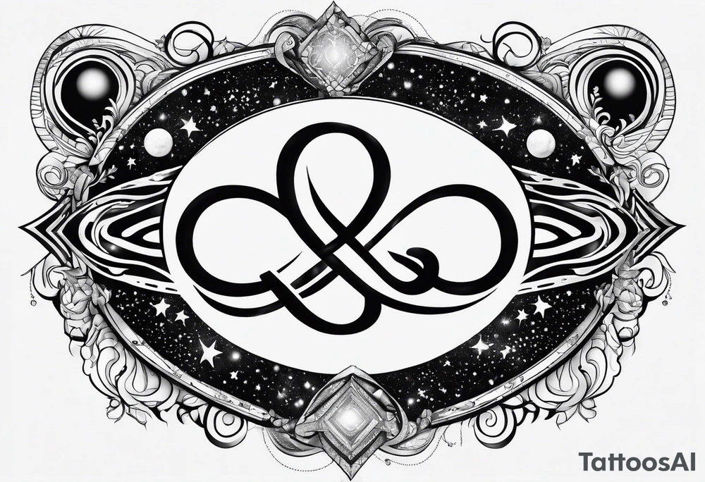 galaxy as an infinity symbol tattoo idea