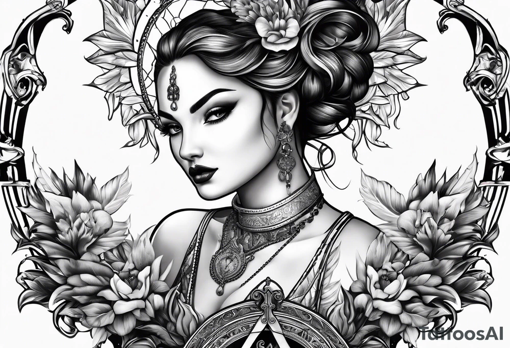 with lady juctice emblem a sword and a scale tattoo idea with lady juctice emblem a sword and a scale tattoo idea