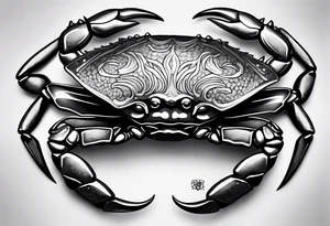 Crab con  69 nelle chele tattoo idea