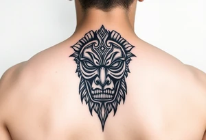 african mask tattoo idea
