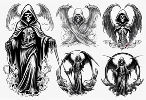 grim reaper
 with wings tattoo idea