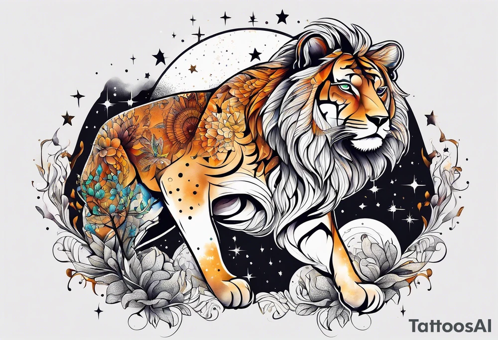 Constellation, animal tattoo idea