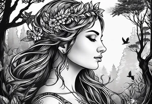 Forest mother tattoo idea