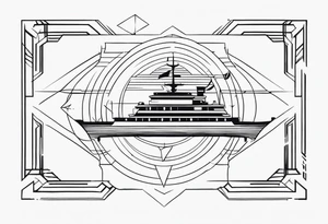 Minimalist flagship tattoo tattoo idea