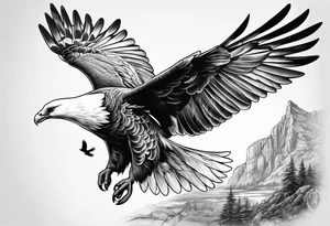 White Dove and Eagle tattoo idea