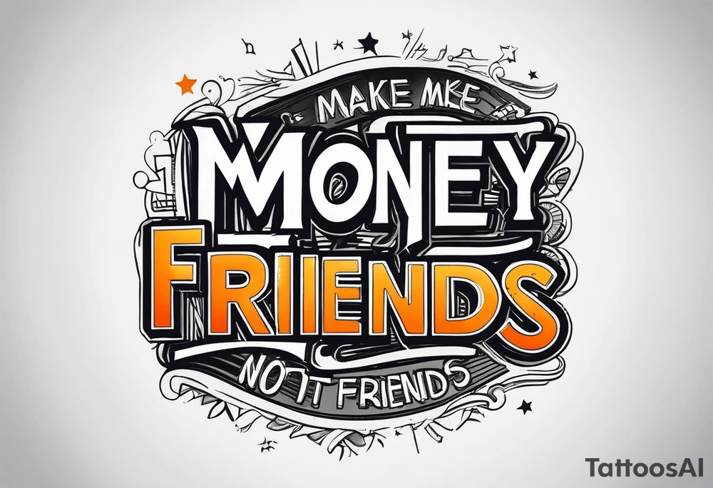 make money not friends tattoo idea