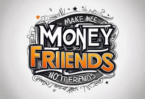 make money not friends tattoo idea