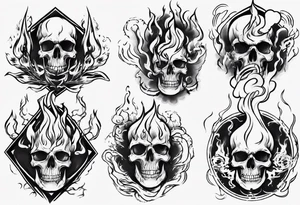 smoke fire tattoo idea