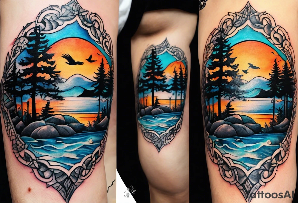 Small inside arm tattoo. Black kite (Daya's name), nature (trees/sea), rock/metal vibe, small sunflower. tattoo idea