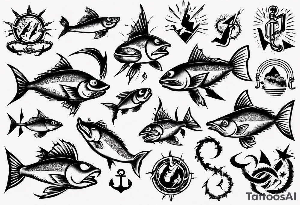 Fish hooks, 1946, canada tattoo idea