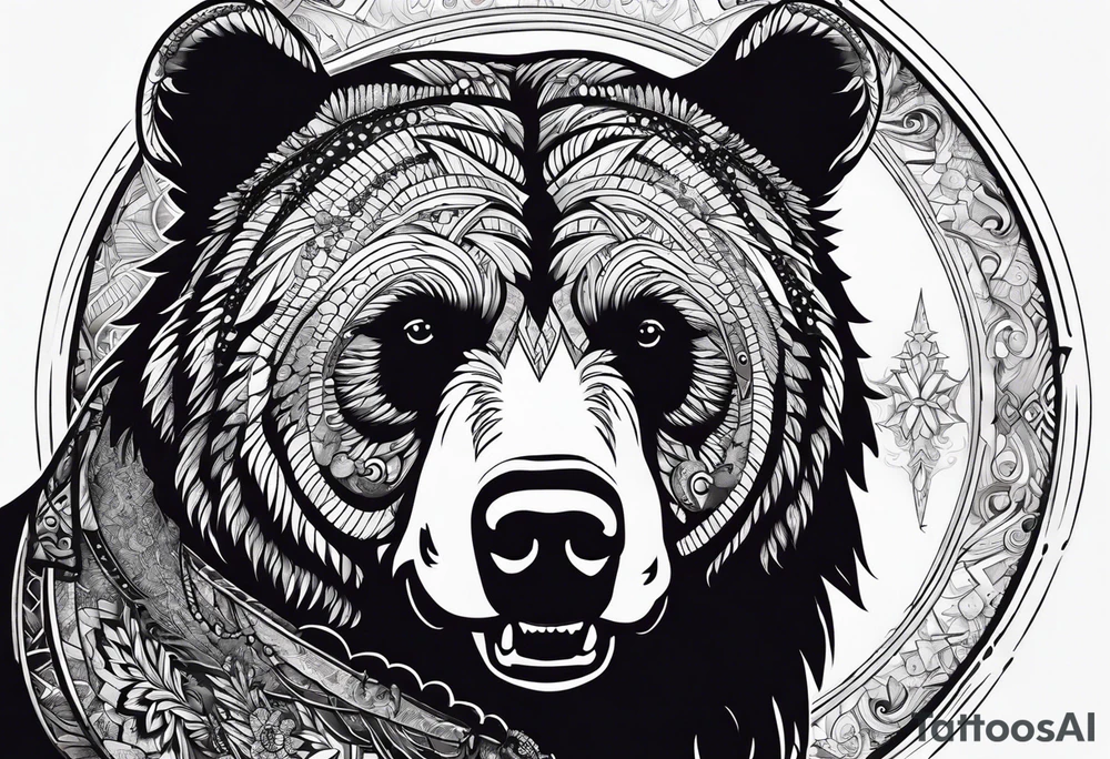 Craziest bear tattoo that you can come up with tattoo idea