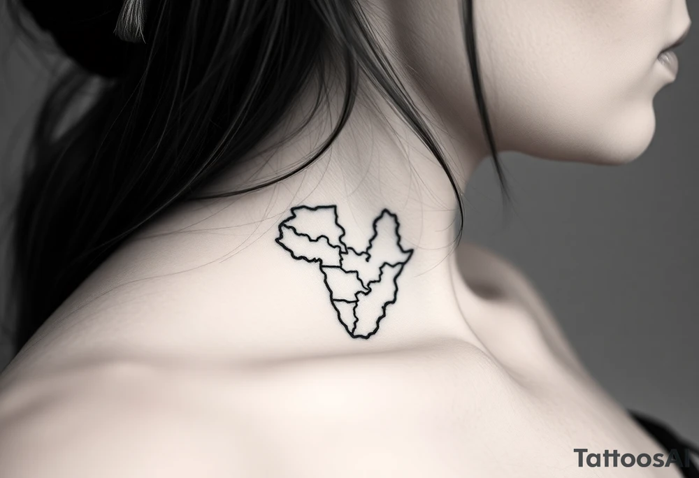 map of south sudan tattoo idea