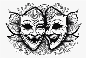 Gothic Laughing mask tattoo idea