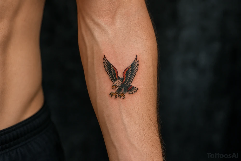 eagle with talons tattoo idea