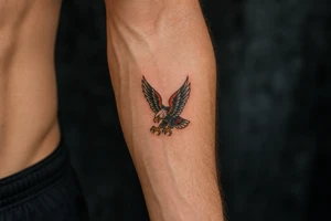 eagle with talons tattoo idea