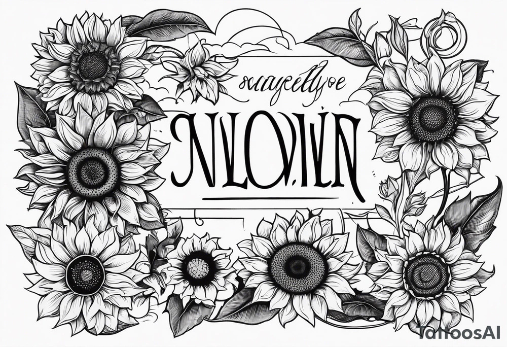 Sunflower for a male tattoo tattoo idea