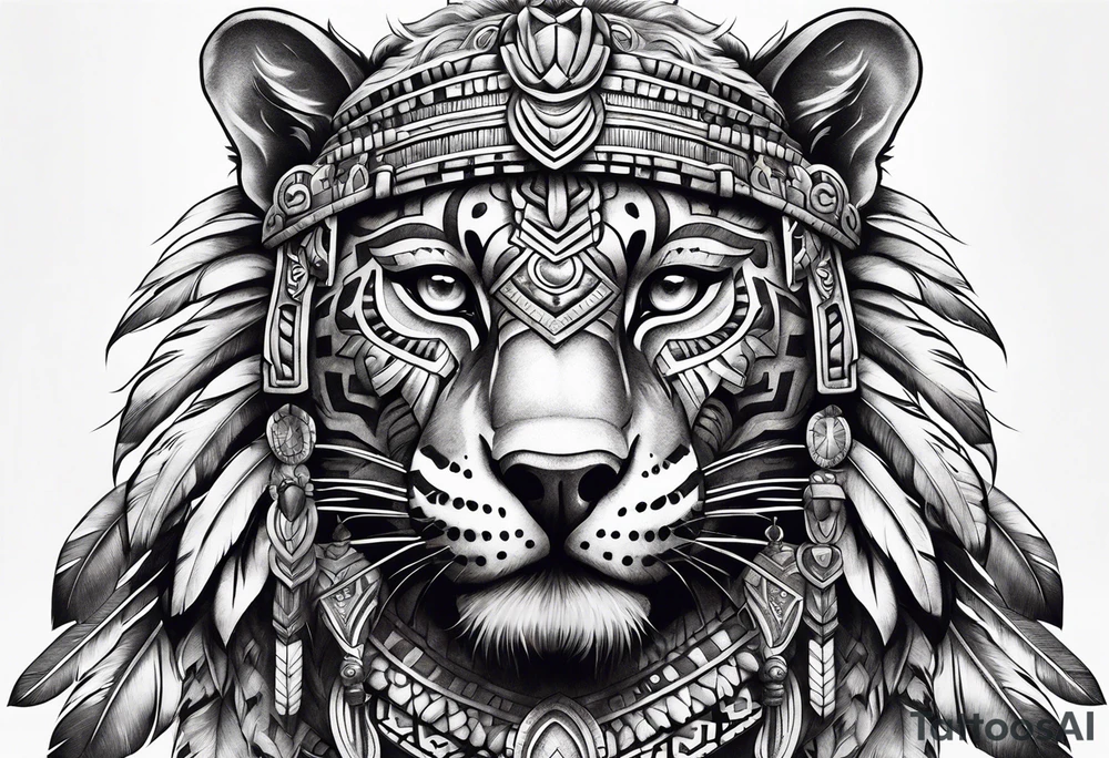 aztec jaguar warrior tattoo idea