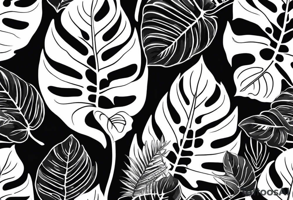 Monstera tattoo idea
