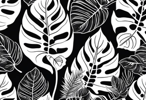 Monstera tattoo idea