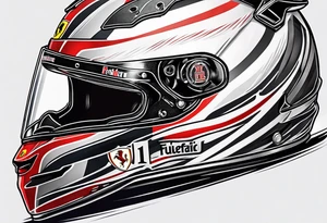 Formula 1 helment ferrari leclerc tattoo idea