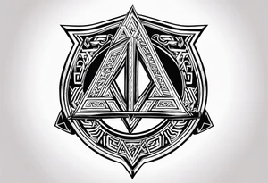 Valhalla shield sword valknut tattoo idea