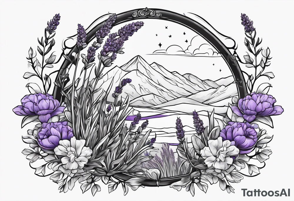 lavender tattoo idea
