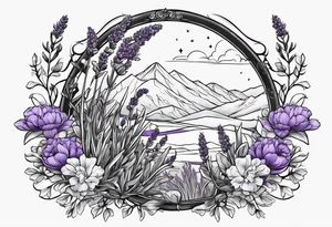 lavender tattoo idea