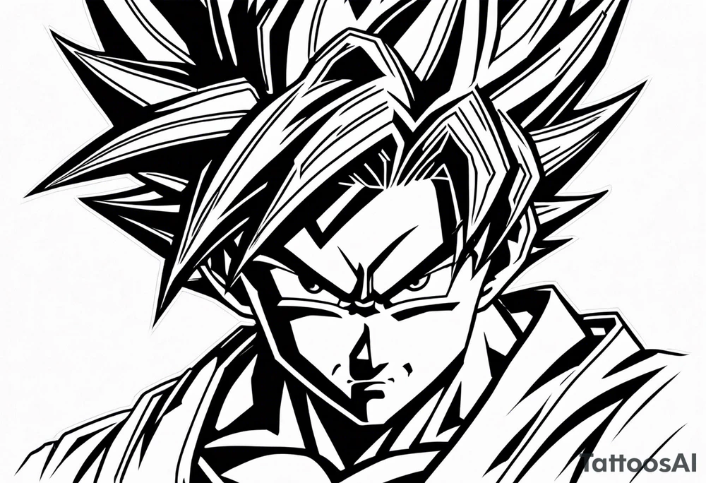 Goku face and hair but little tattoo idea