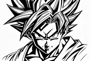 Goku face and hair but little tattoo idea