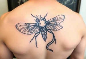 Cicada with snake tattoo idea
