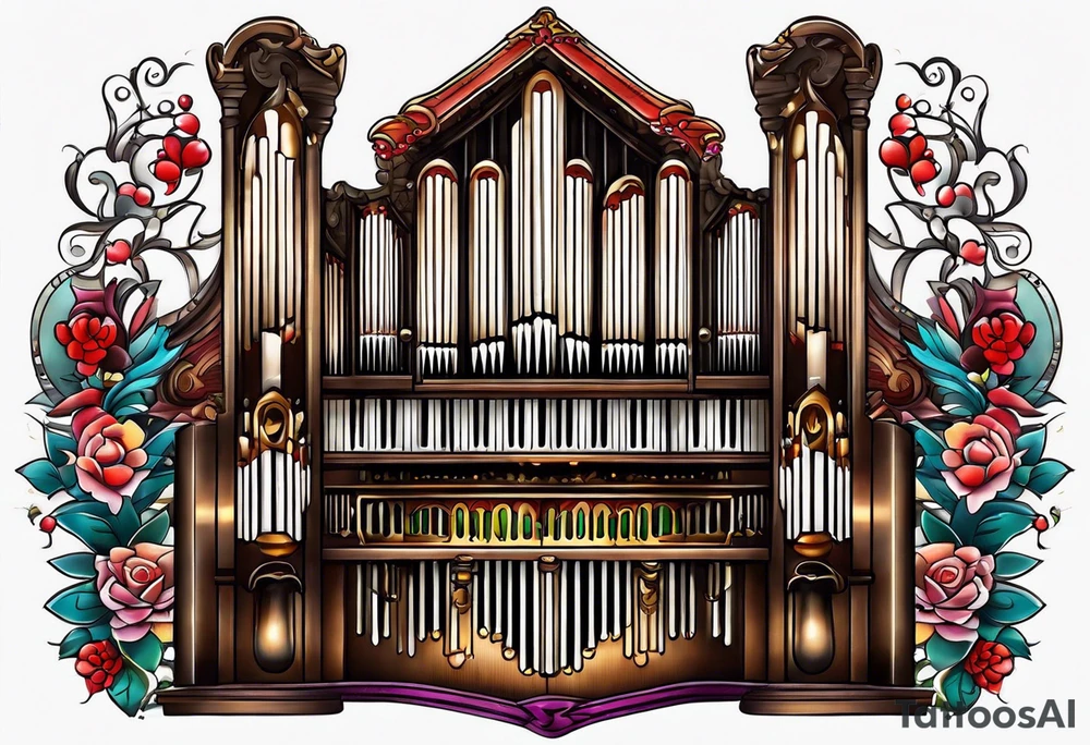 Pipe organ tattoo idea
