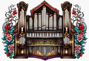 Pipe organ tattoo idea