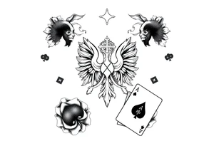 Poland symbol and poker cards Add casino money to it. tattoo idea