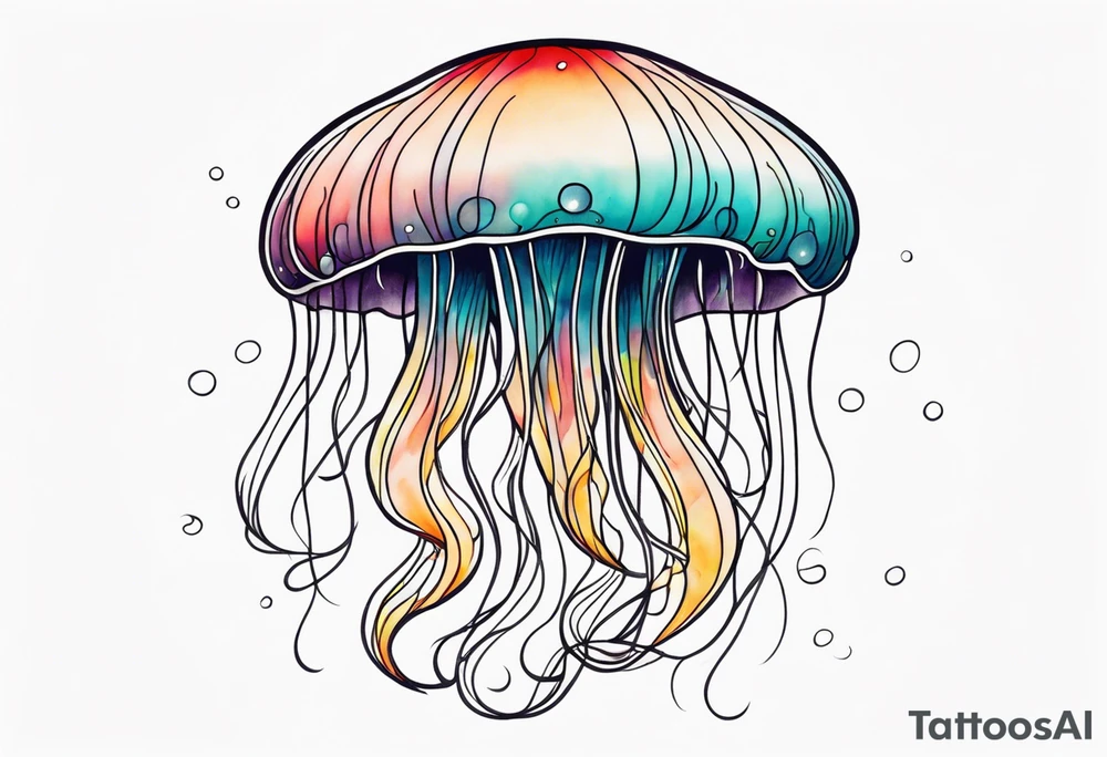 traditional style jellyfish tattoo idea