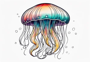 traditional style jellyfish tattoo idea