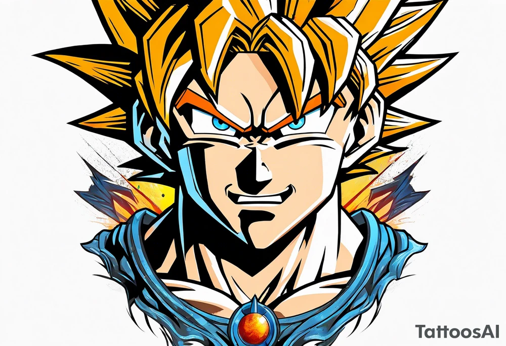 Tattoo on arm with goku with wings tattoo idea