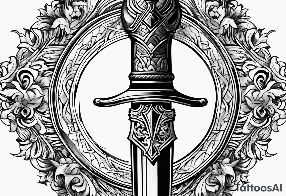 sword tattoo for back tattoo idea